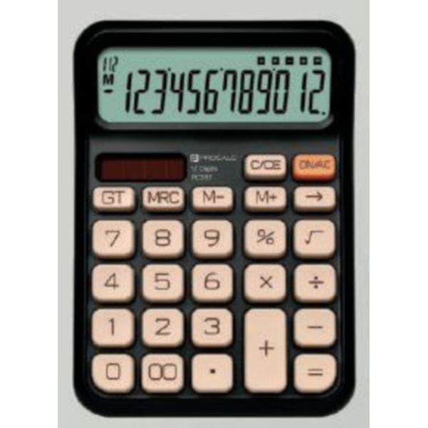 Calculadora de Mesa 12 Dígitos Preto PC317  1 UN Procalc