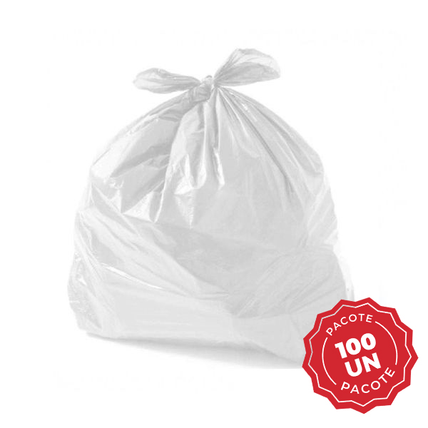 Saco de Lixo 20L Branco 40x55cm PT 100 UN Poliplast