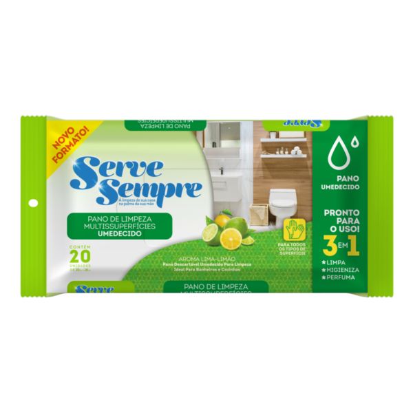 Pano Multisurperficies Umedecido 20 UN Serve Sempre