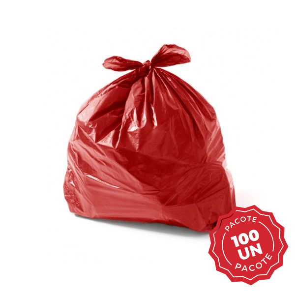 Saco de Lixo 20L Vermelho 40x55cm PT 100 UN Poliplast
