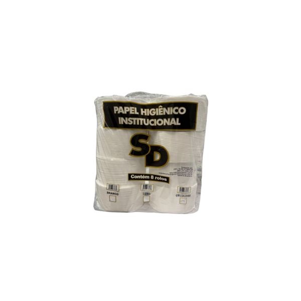 Papel Higiênico Folha Simples Rolão Celulose 150m CX 8 RL SD Papeis