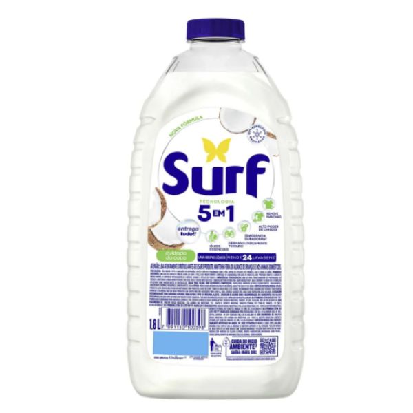 Lava Roupas Líquido 1,8L Coco 1 UN Surf