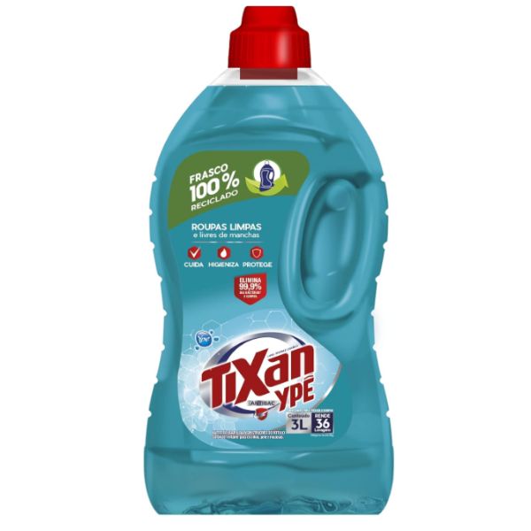 Lava Roupas Líquido Antibacteriano 3L 1 UN Tixan