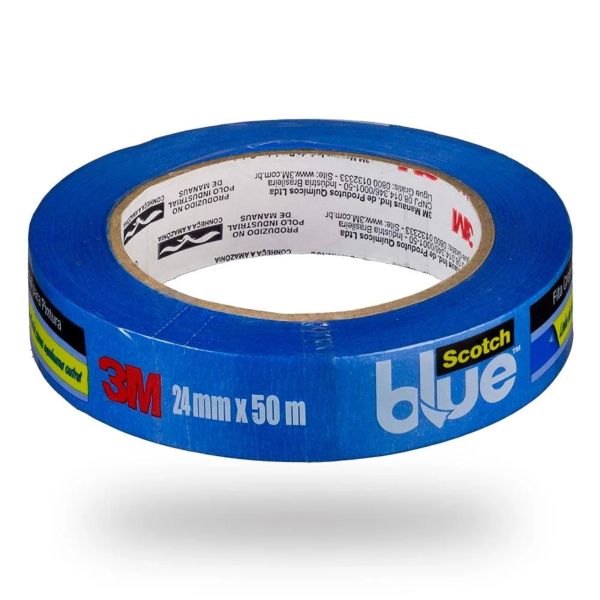 Fita Crepe Pintura Profissional 24mm x 50m Scotch Blue 1 UN 3M