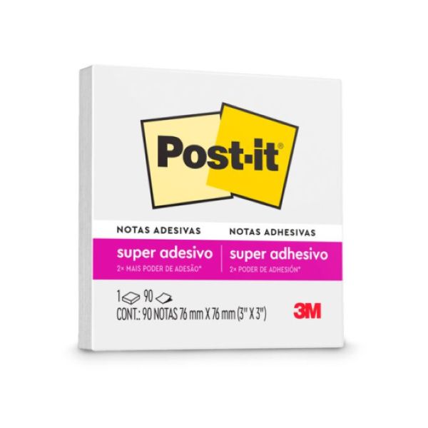 Bloco Adesivo 76x76mm Branco 1 UN 90 FL Post-it