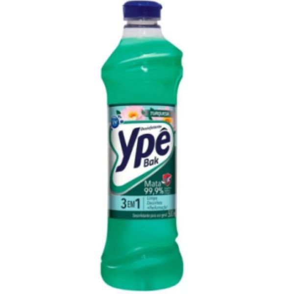 Desinfetante Bak 3 em 1 Turquesa 500ml 1 UN Ypê