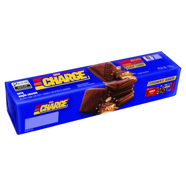 Biscoito Recheado Caramelo e Amendoim 130g 1 UN Charge