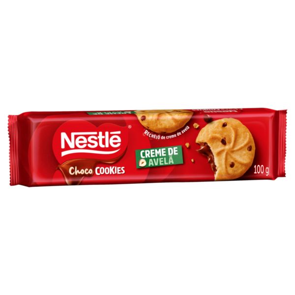 Cookies com Gotas de Chocolate Recheio Creme de Avelã 100g 1 UN Nestlé