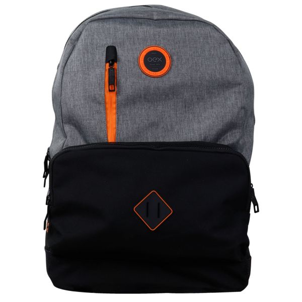 Mochila Backpack Street em Nylon Preto com Cinza 1 UN OEX