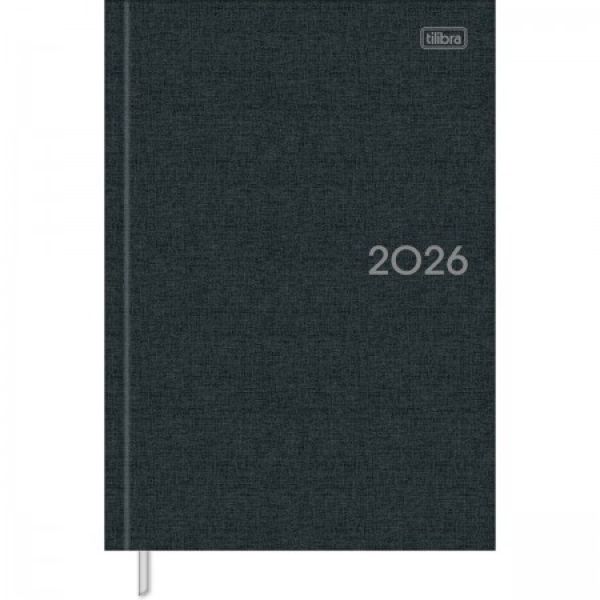 Agenda 2026 Costurada Milano Preta 13,4 x 19,2cm 176 FL 1 UN Tilibra