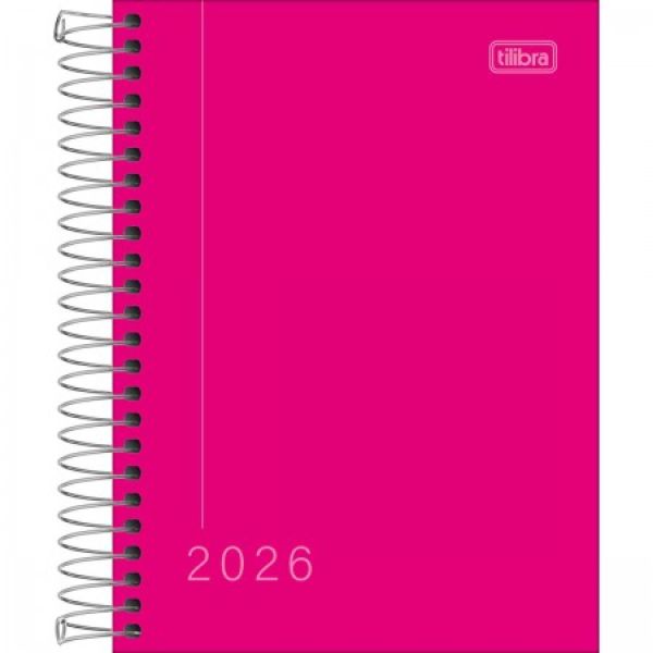 Agenda 2026 Espiral Pepper Rosa 11,7 x 16,4cm 160 FL 1 UN Tilibra