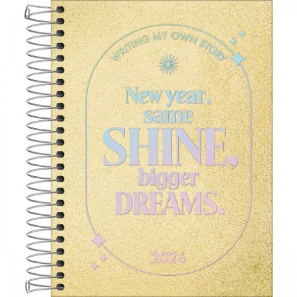 Agenda Espiral 2026 Tilibra Shine Capas Sortidas 11,7 x 16,4cm 176 FL