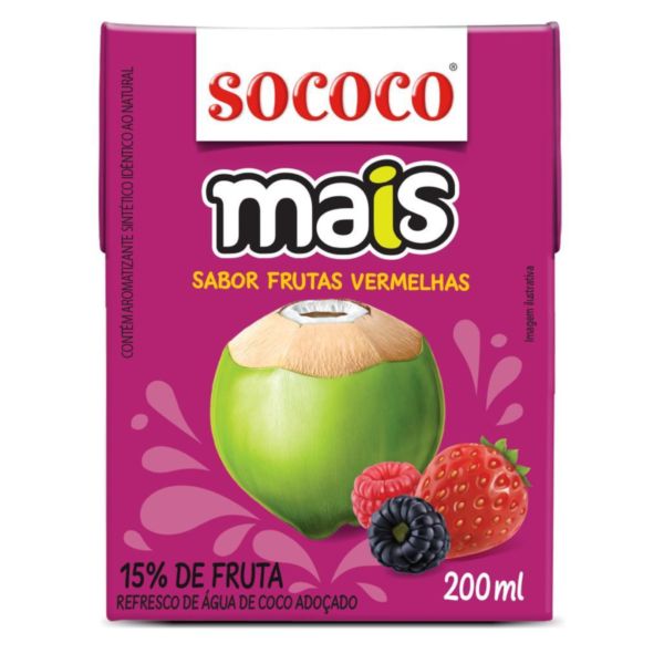 Água de Coco Frutas Vermelhas 200ml 1 UN Mais Coco