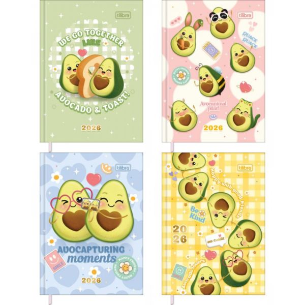 Agenda 2026 Costurada Abacute Capas Sortidas 7,8 x 10,8cm 176 FL Tilib