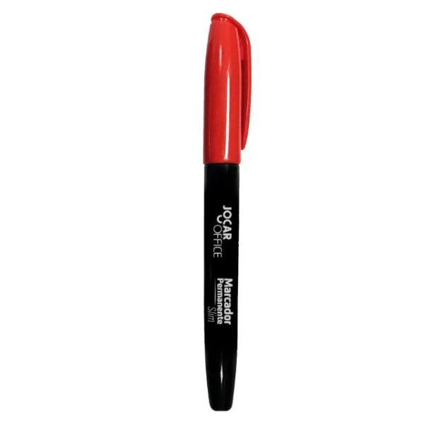Pincel Marcador Permanente Slim Vermelho 96088 1 UN Jocar