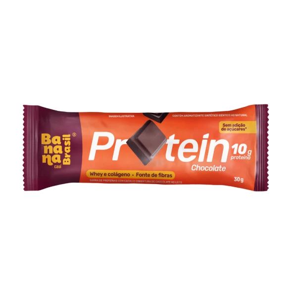 Barra de Proteína Supino Chocolate Zero e Sem Glúten 30g 1 UN Banana Brasil
