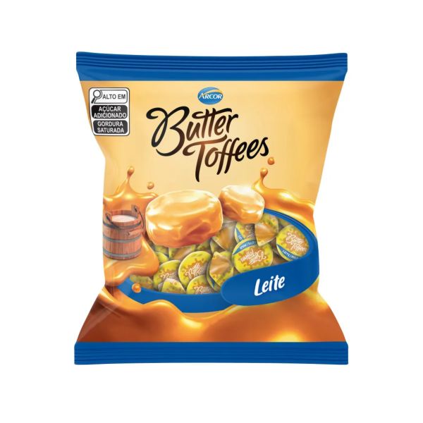 Bala Butter Toffees Leite 400g 1 PT Arcor