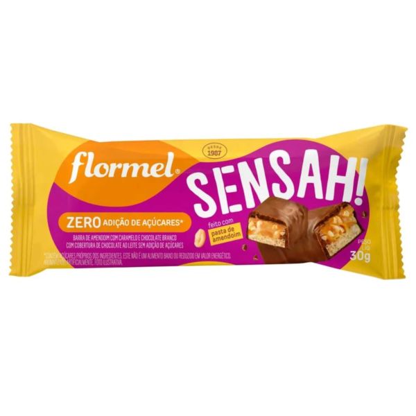 Chocolate Sensah Zero Açúcar  Flormel 30g 1 UN