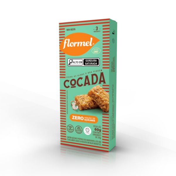 Cocada Zero Açúcar  Flormel 60g com 3 UN