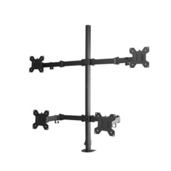 Suporte para 4 Monitores com Morsa Ajustável de 10