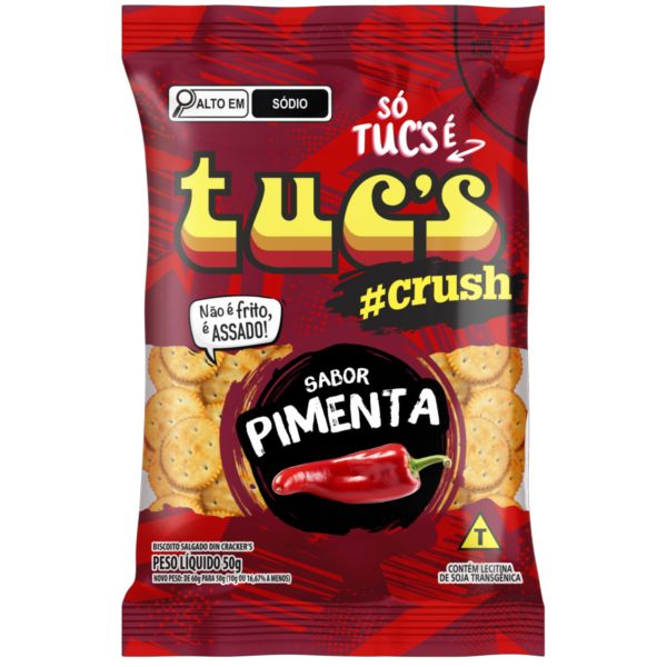 Biscoito Tucs Crush Pimenta 50g 1 UN Bela Vista
