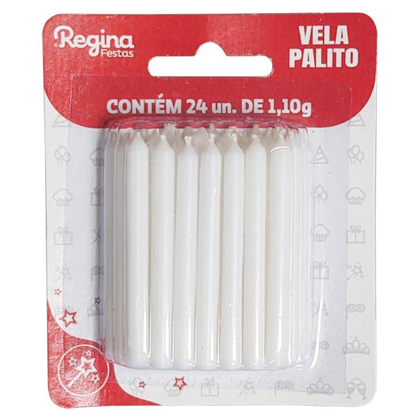 Vela Palito Branca 24 UN Regina