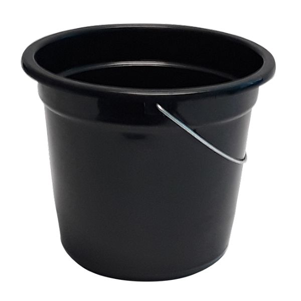 Balde Plástico Econômico com Alça 7L Preto 1 UN Shangrila