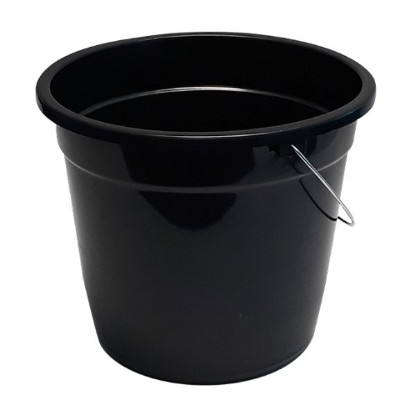 Balde Plástico Econômico com Alça 15L Preto 1 UN Shangrila