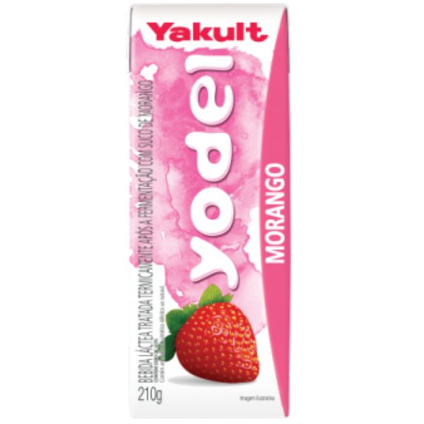 Bebida Láctea Fermentada Yakult com suco de Morango 210ml 1 UN Yodel