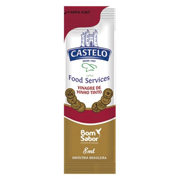 Vinagre Stick em Sachê 8ml CX 200 UN Bom Sabor