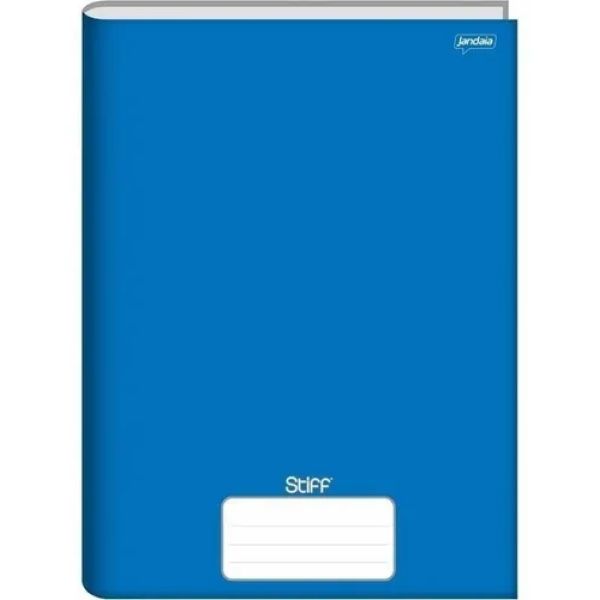 Caderno Brochura 1/4 Capa Dura Stiff Azul 96 FL 1 UN Jandaia