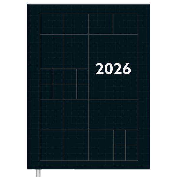 Agenda 2026 Costurada Compacta Preta Capa Dura 14,5 x 20,5cm 176 FL 1