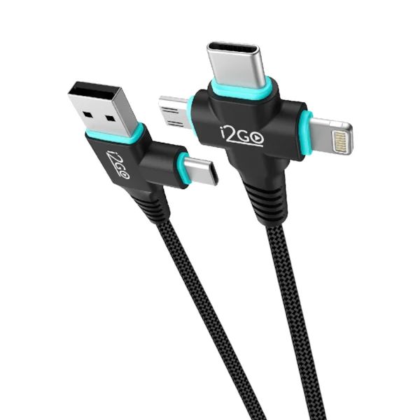 Cabo ConnectMax 6 em 1 1,5m Preto 1 UN  I2GO