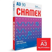 Papel Chamex A3 Super Sulfite Branco 297x420mm 90g Resma 500 FL