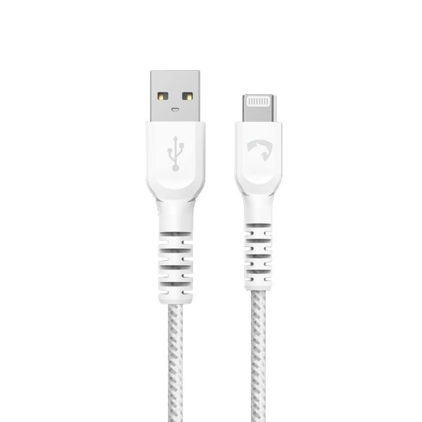 Cabo IPhone Amet Ultra Cable Lightning para USB-A MFI Nylon 1,2m Branc