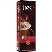 Cápsula de Chocolatto Tres CX 10 UN 3 Corações 110g