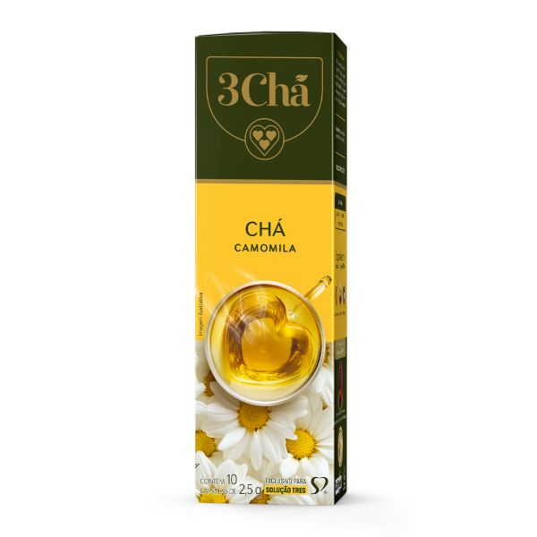Chá de Camomila 3 Corações Cápsulas 25g CX 10 UN