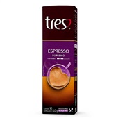 Cápsula de Café Espresso Supremo Tres CX 10 UN 3 Corações 80g
