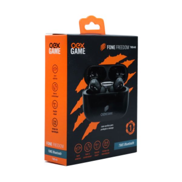 Fone de Ouvido Freedom Bluetooth 5.0 TWS40 Preto 1 UN OEX