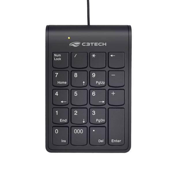 Teclado Numérico USB KN-12BK 1 UN C3Tech