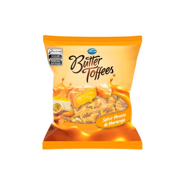 Bala Butter Toffees Maracujá 90g 1 PT Arcor