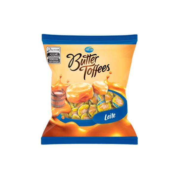 Bala Butter Toffees Leite 90g 1 PT Arcor