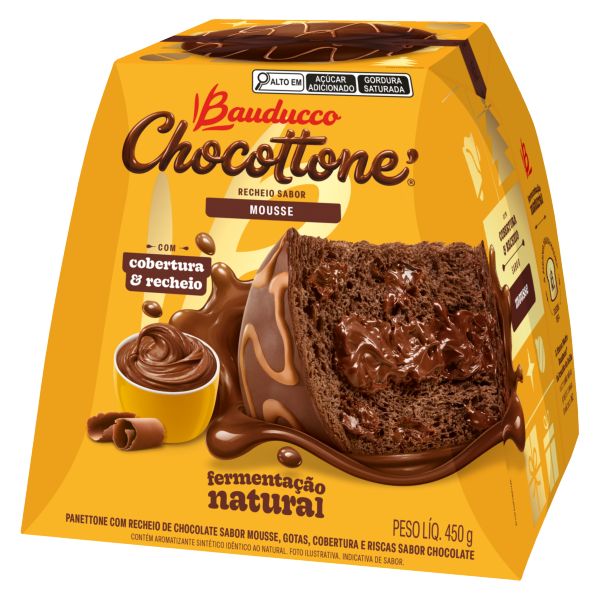 Chocottone Sabor Mousse 450g 1 UN Bauducco