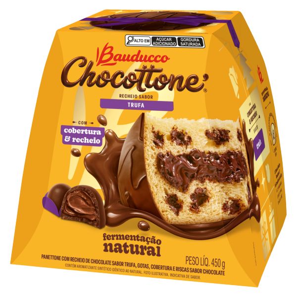 Chocottone Recheado Trufa 450g 1 UN Bauducco