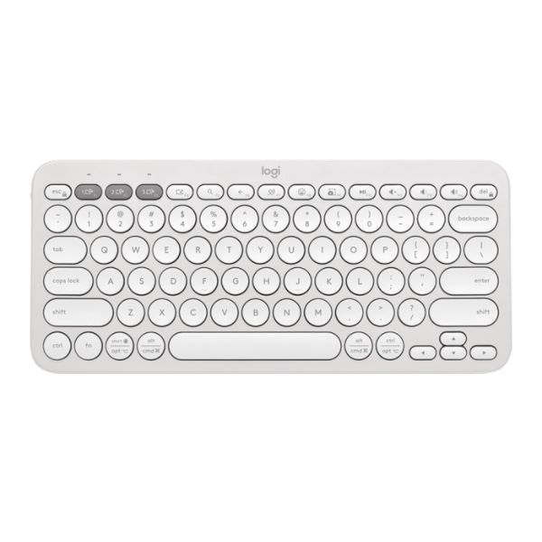 Teclado sem Fio Logitech Pebble Keys 2 K380S Branco 1 UN