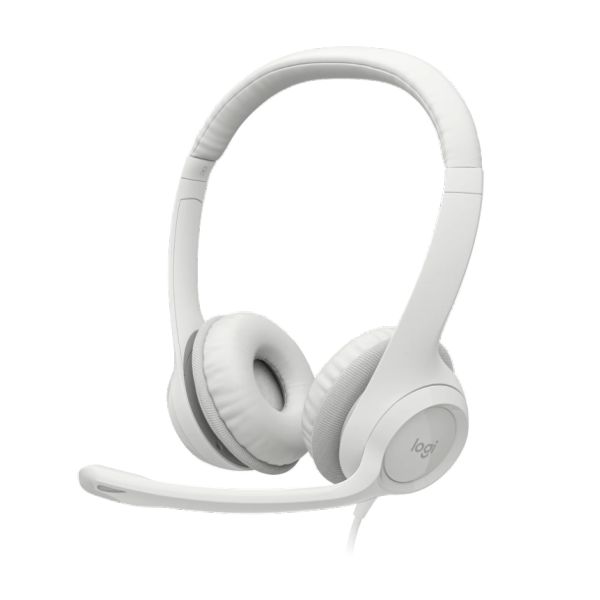 Headset com Fio USB H390 Branco 1 UN Logitech