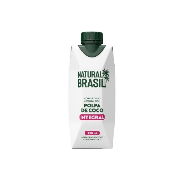 Água de Coco Integral com Poupa 330ml 1 UN Natural Brasil