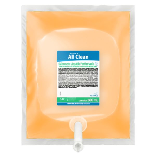 Sabonete Líquido Perolado Pêssego All Clean Refil 800ml 1 UN Audax