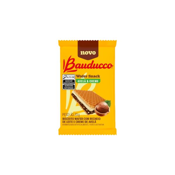 Biscoito Wafer Bauducco Snack Creme de Avelã 20g 1 UN