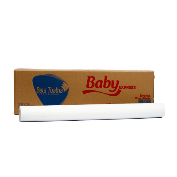 Bobina Lençol para Maca 100% Celulose 70cm x 50m CX 6 RL Baby